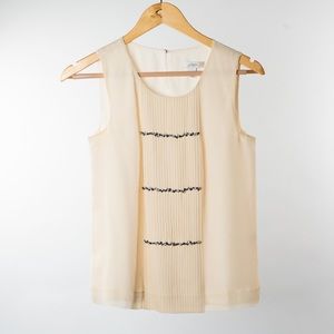 J.Crew 100% Silk Ivory Sleeveless Blouse